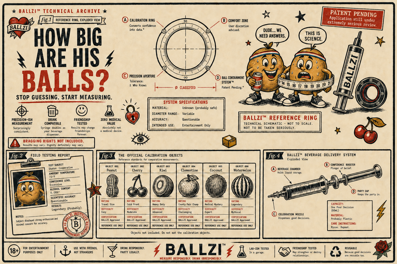 BALLZI technical archive and reference ring poster
